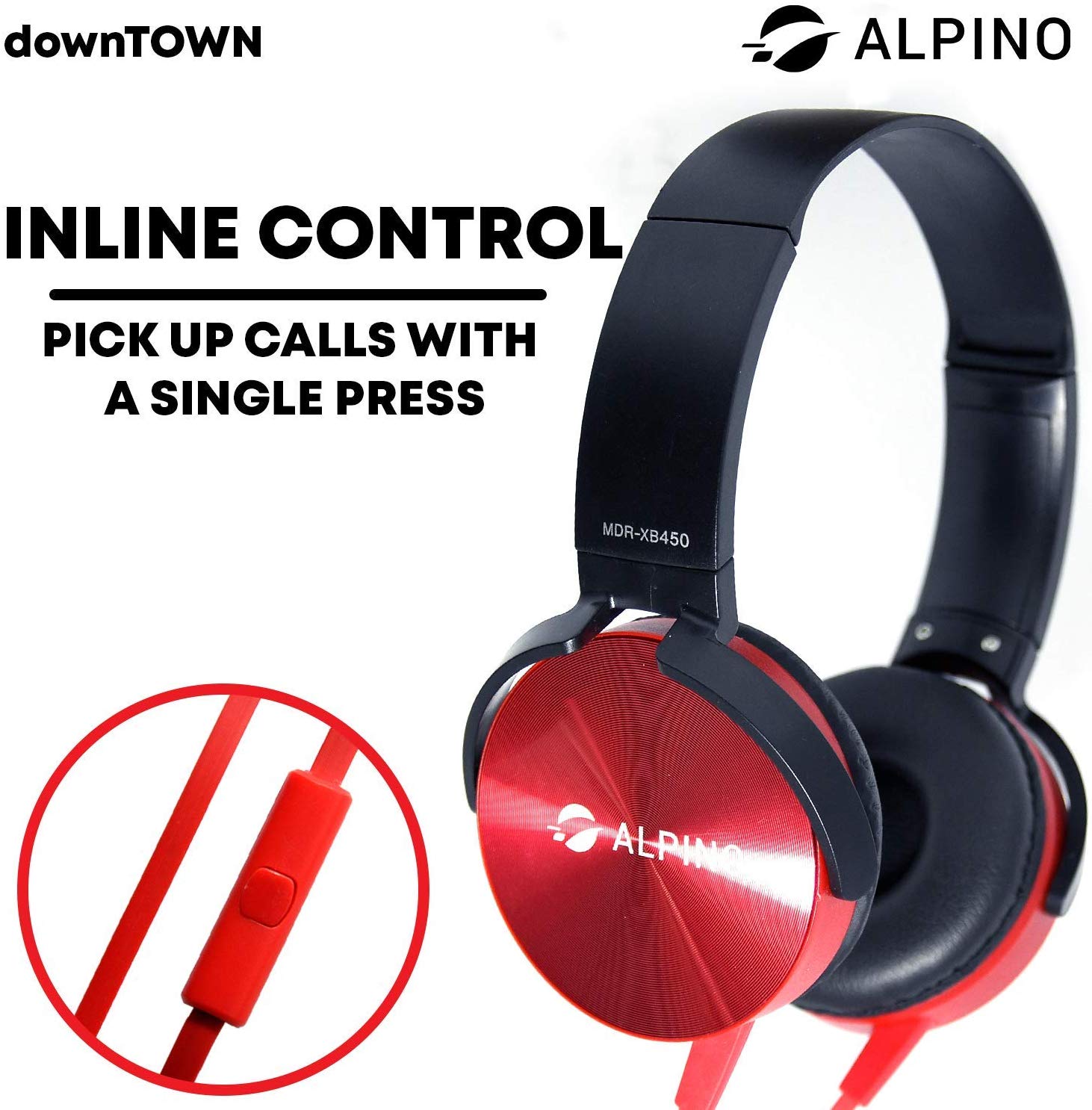 Alpino Downtown Headset Headphone Over The Ear