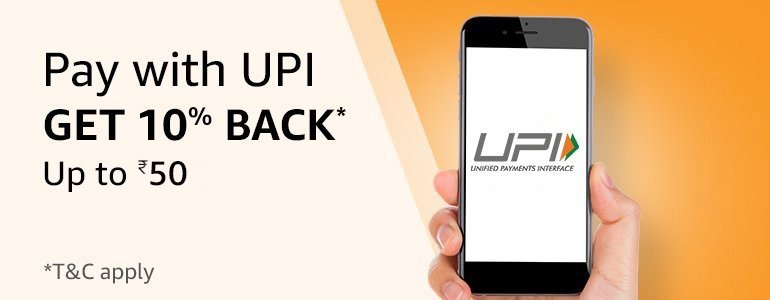 Amazon - Pay with UPI get 10% upto Rs.50 cashback