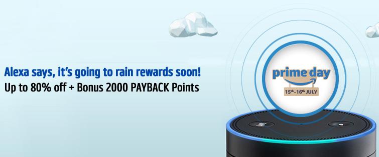 Amazon Prime Day Offer Get 2000 Payback Points on Shopping Worth 2000 @ Amazon on 15-16 July