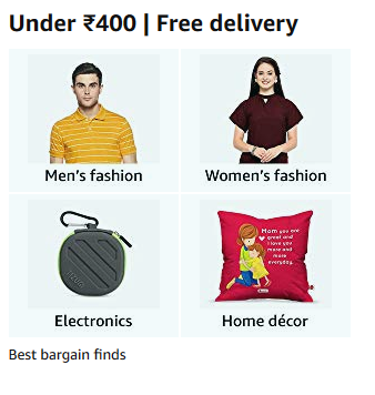 Amazon - Products Under Rs.400 With Free Delivery For Non Prime Members Also