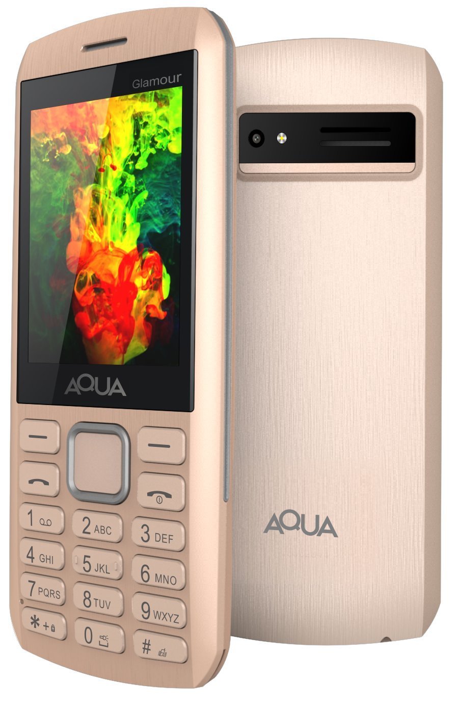 Aqua Glamour Gorgeous Dual Sim 2.4 inch Big Screen 1500 mAh Powerful Battery Mobile Phone