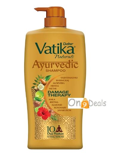 Dabur Vatika Ayurvedic Shampoo for Hair fall Control and Damage free Strong and Shiny hair – 1L