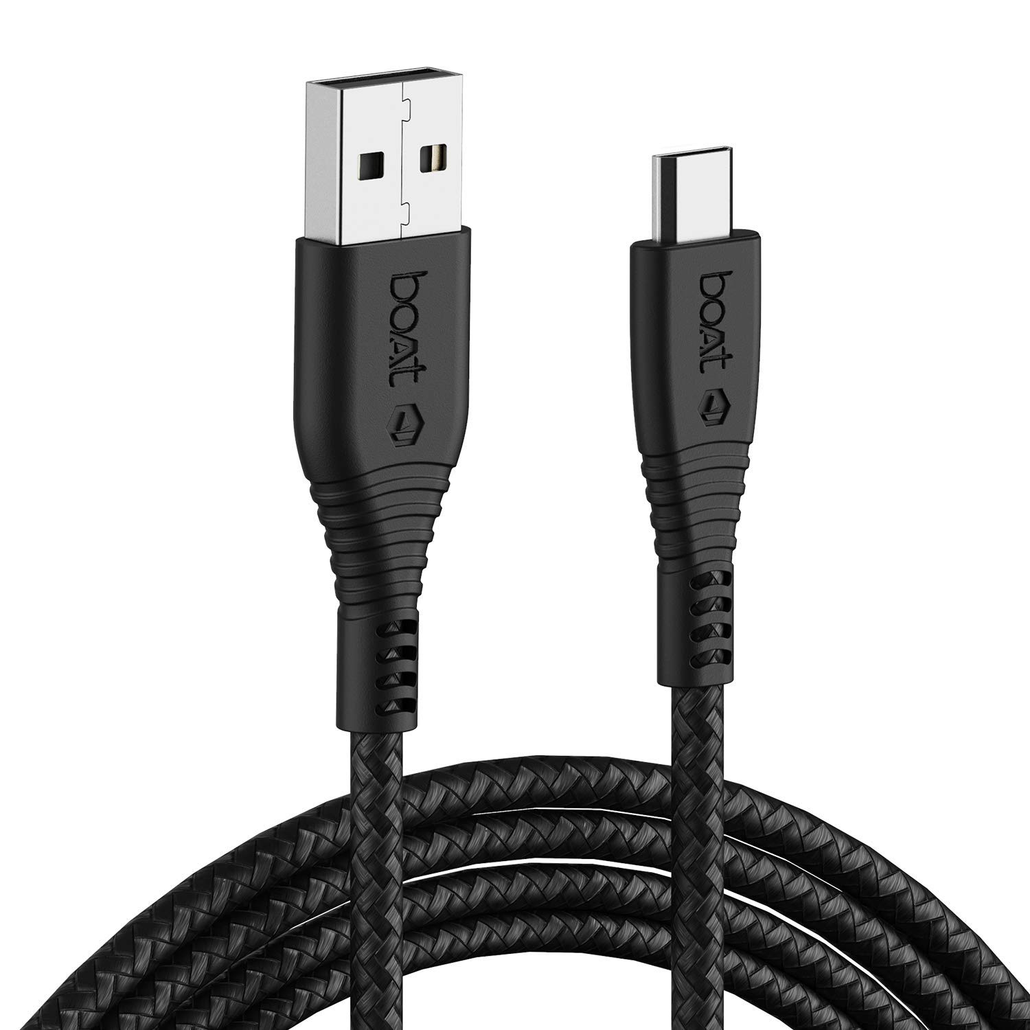 boAt Micro USB 55 Tangle-Free Cable with 3A Fast Charging + 2 Years Warranty