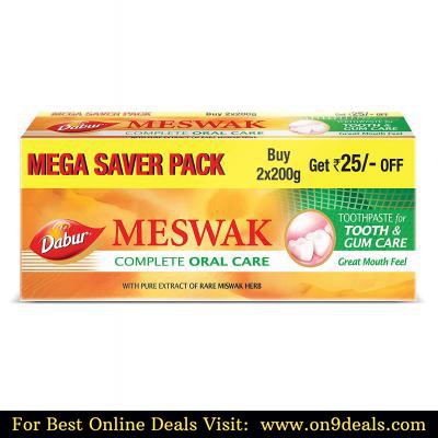 Dabur Meswak Toothpaste - 400gms Pack Worth Rs.167 @ Rs.125