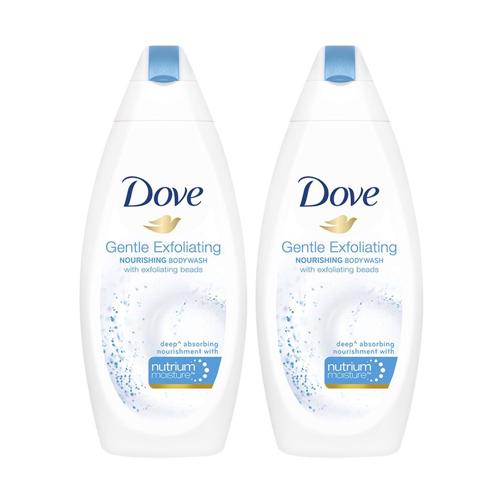 Dove Gentle Exfoliating Nourishing Body Wash, 190ml (Pack of 2)