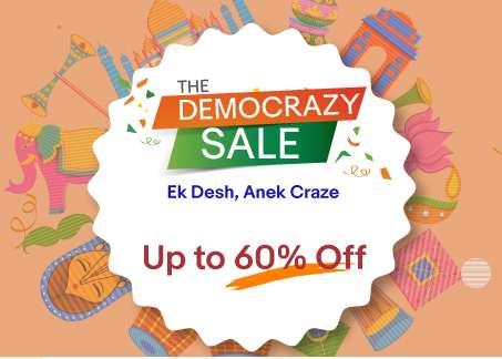 Ebay - The Democrazy Sale Upto 80% Discount + 10% Extra Discount + 10% Cashback With FreeCharge
