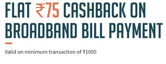 Freecharge - Flat Rs.75 cashback on Landline/Broadband/Gas Bill Payments above Rs.1000 