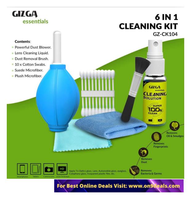 Gizga Essentials GZ-CK-104 Professional 6-in-1 Cleaning Kit