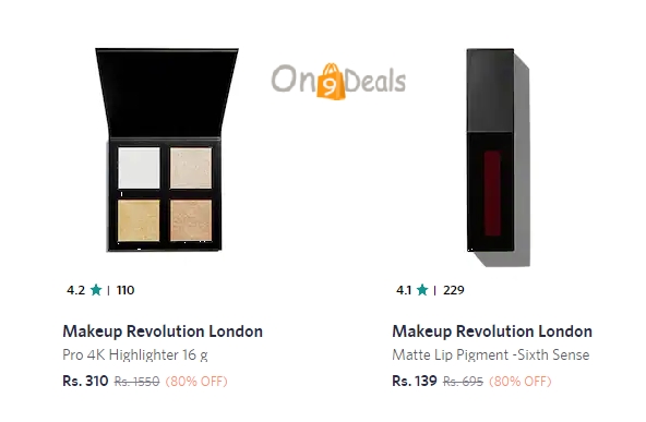 Makeup Revolution London Beauty Products Minimum 70% Discount + Free Delivery