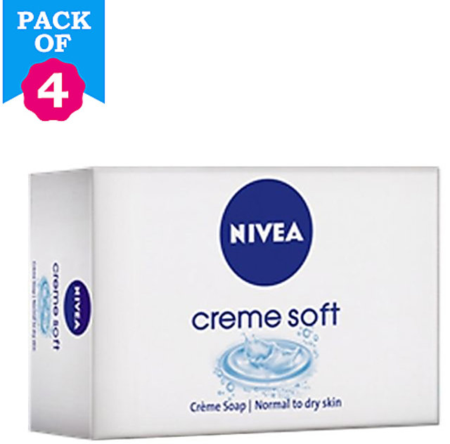 Nivea Creme Soft Set of 4 Soaps (4X125gm)