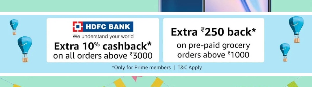 Prime Now App - Flat Rs.250 Cashback on Order Above Rs.1000 ( Prime Members Only )
