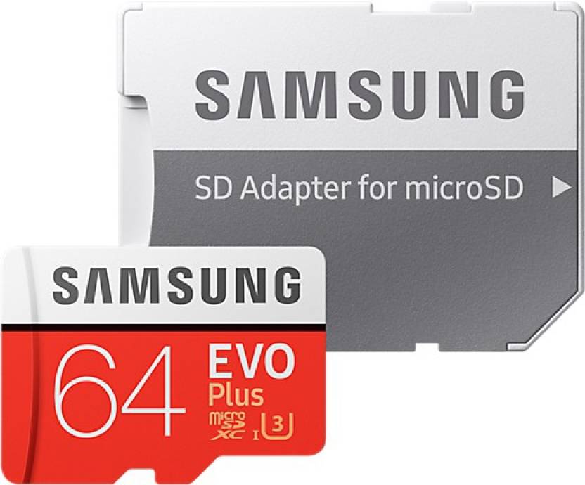 Samsung EVO Plus 64 GB MicroSDXC Class 10 100 MB/s Memory Card