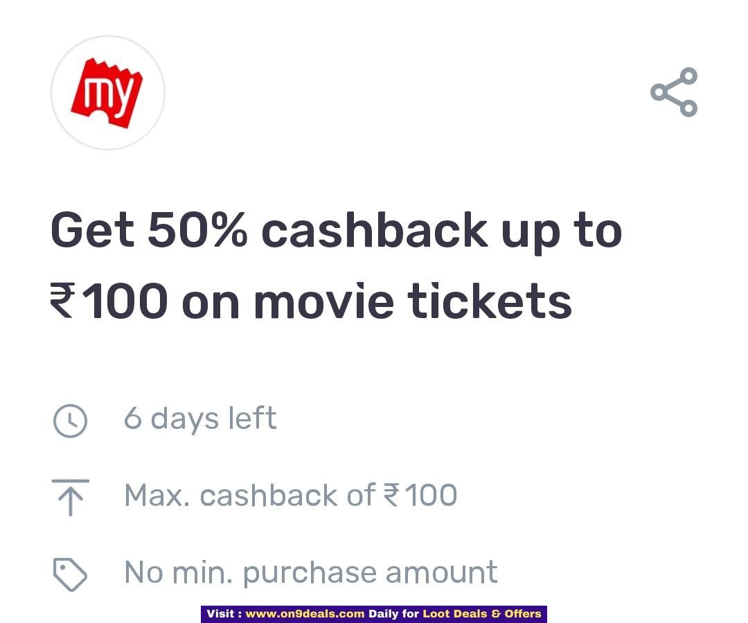 Slice Card Spark - Bookmyshow Get 50% Cashback Max Rs.100 (you Can Purchase Bms Gift Card)