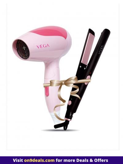 Vega X Myntra Vggp-08 Hair Styling Kit - Hair Dryer & Hair Straightener With 2 Years Warranty
