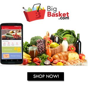 Bigbaske t- Flat Rs.100 cashback on paying Rs.1000 or more via Paytm wallet (All Users)