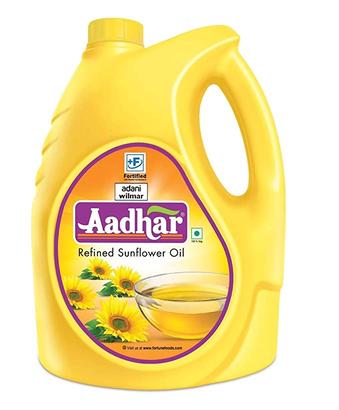 Aadhaar Refined Sunflower Oil, 5L