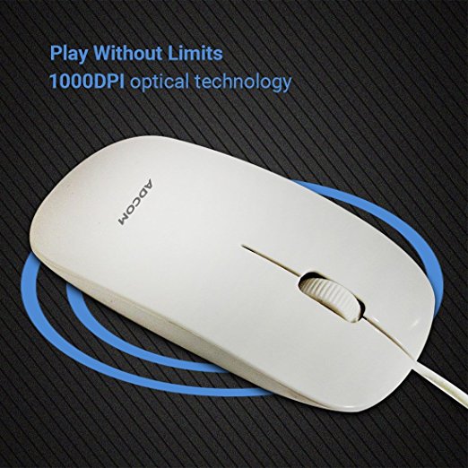 Adcom Wired Optical Mouse 3212-USB Compatible & 1000DPI