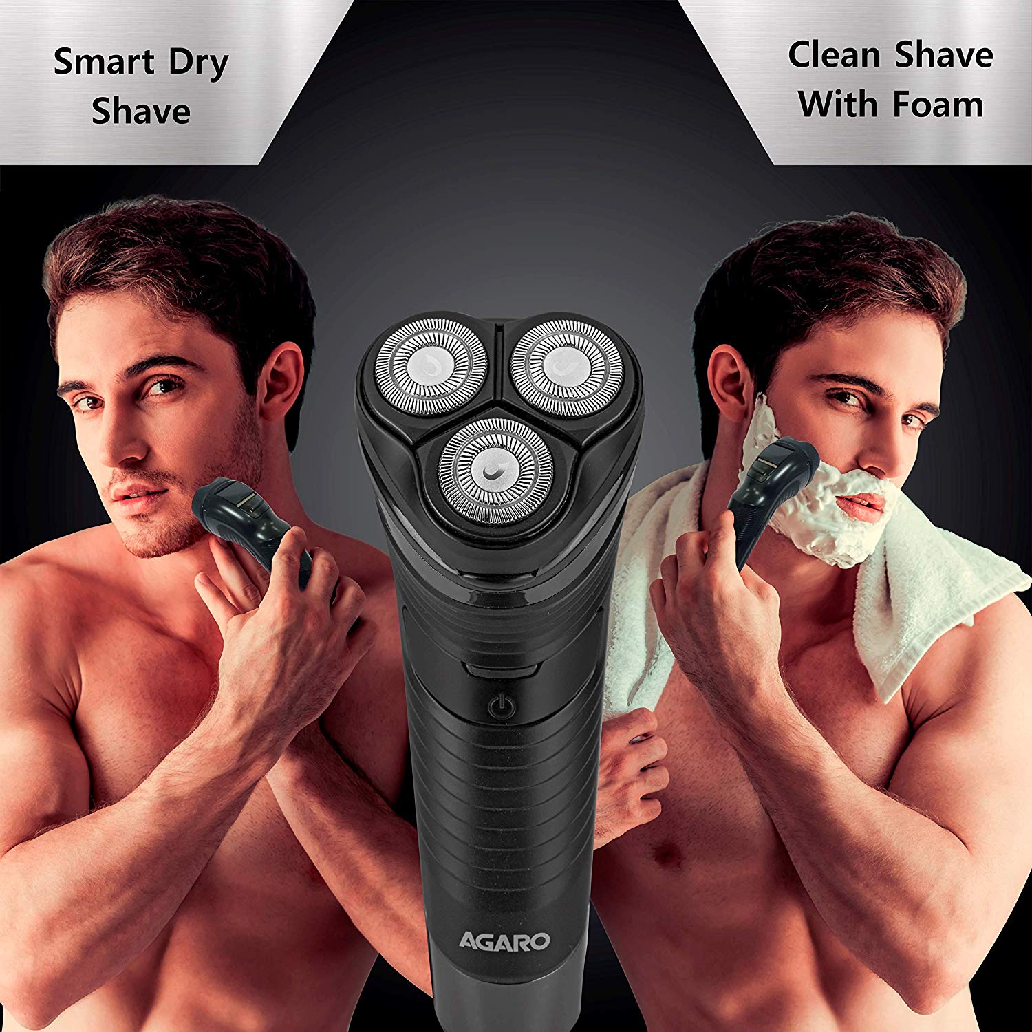 AGARO WD 751 Wet & Dry Electric Shaver with Pop-Up Trimmer, Rechargable