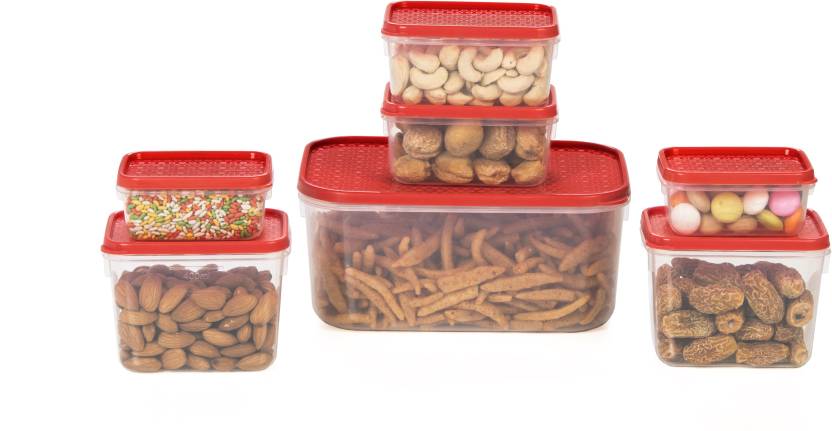 All Time Polka - 125 L, 250 L, 400 L, 1800 ml Plastic Multi-purpose Storage Container Pack of 7