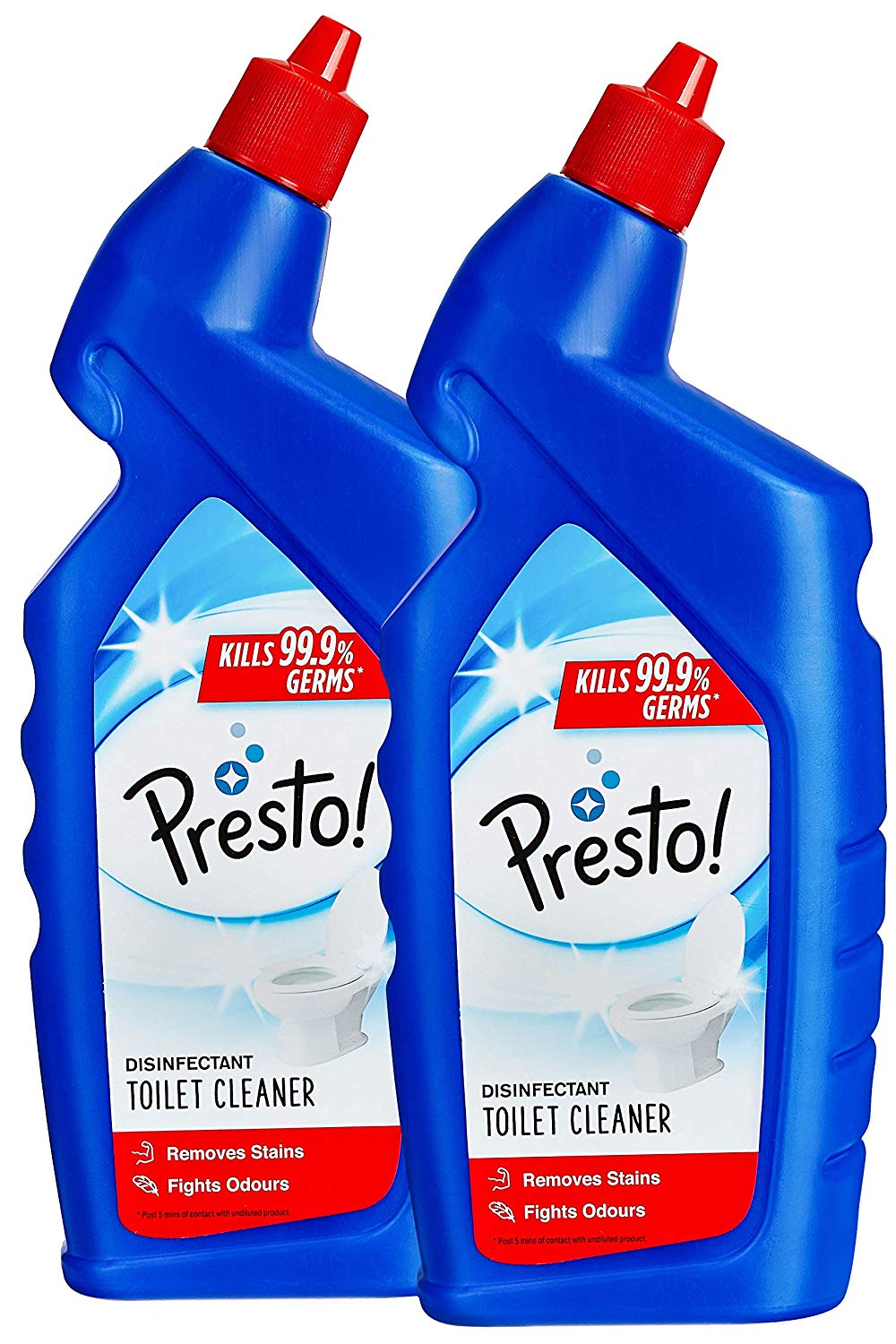 Amazon Brand - Presto! Toilet Cleaner - 1 L (Pack of 2)