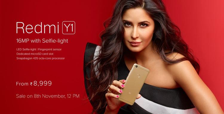 Amazon Exclusive - Redmi Y1 3GB 32GB @ Rs.8999 and 4GB 64Gb for 10999 First sale on 8th November