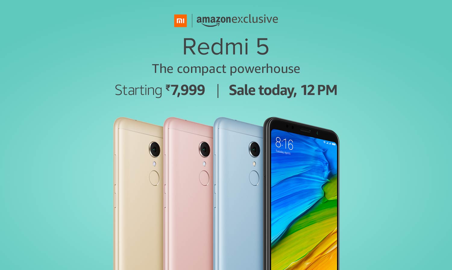 Amazon - Redmi 5 Sale Today 16GB + 2 GB Ram @ Rs.7999 | 32GB + 3GB Ram @ Rs.8999 | 64GB + 4GB Ram @ Rs.109999