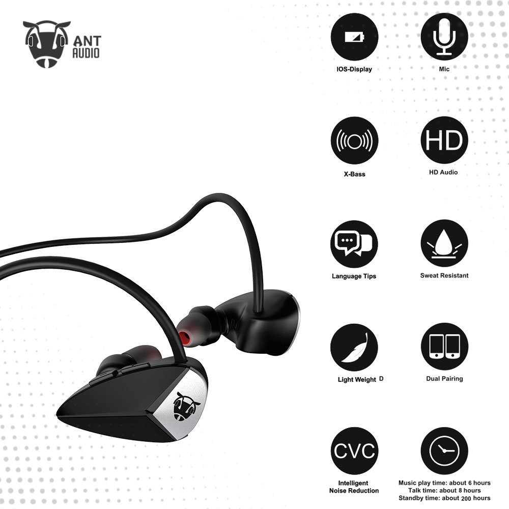 Ant Audio H27 Wireless Sports Earphone with Mic