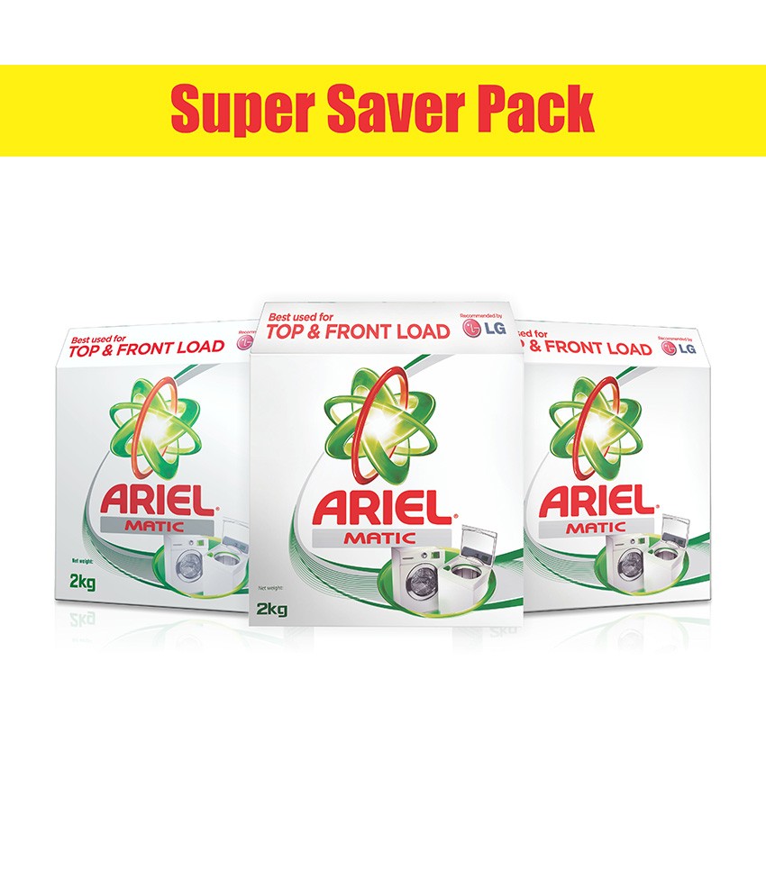 Ariel Matic Washing Detergent Powder Top & Front Load 2 kg (Pack of 3)