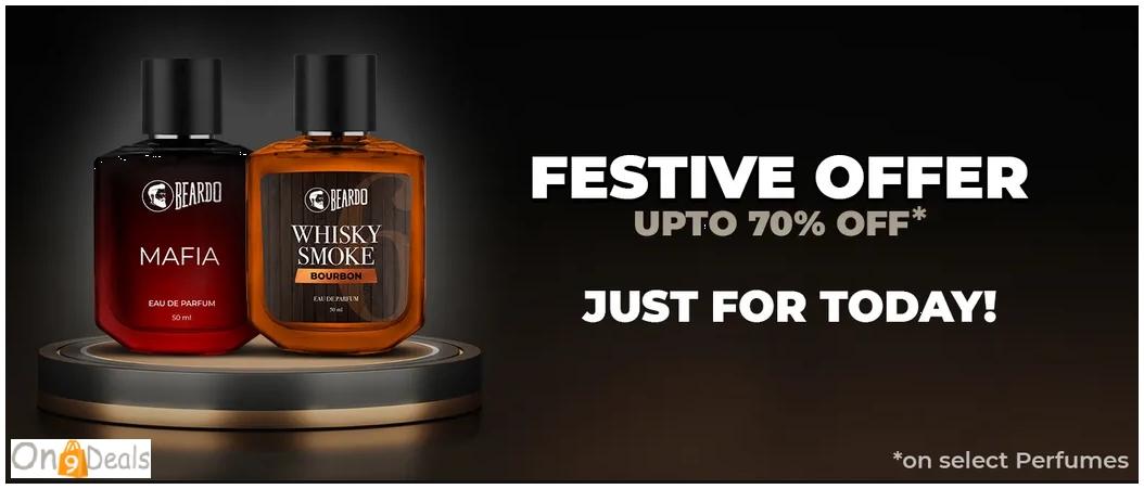 Beardo Perfumes Flash Sale Flat 70% Off + Extra 22% Discount + Upto 200 Cashback