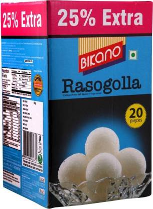 Bikano Rasogolla, 1kg (with 25% Extra)