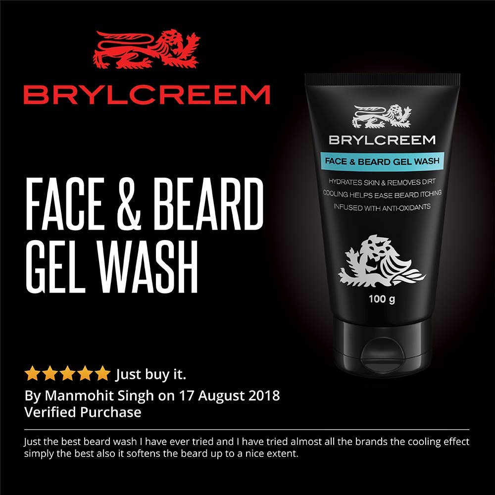 Brylcreem Face and Beard Wash - Infused with anti-oxidants, 100 gm