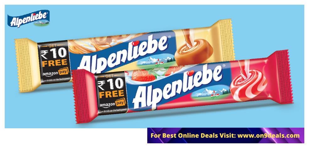 Buy Rs.10 Alpenliebe Candy Pack & Get Rs.10 Back As Amazon Balance