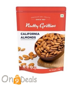 California Almonds For Essential Nutritional Requirements - 1 Kg @ Rs.597 + 10% Cashback