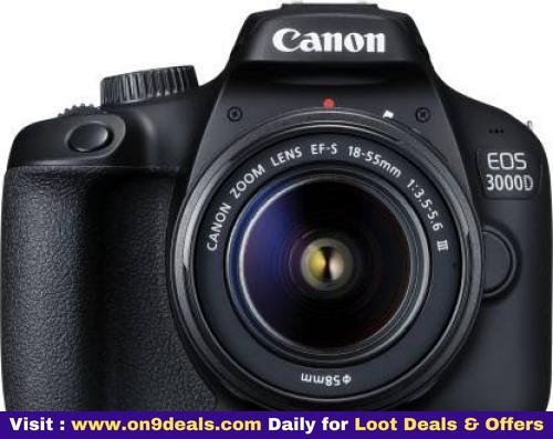 Canon EOS 3000D DSLR Camera Single Kit with 18-55 lens With 16 GB Memory Card & Carry Case