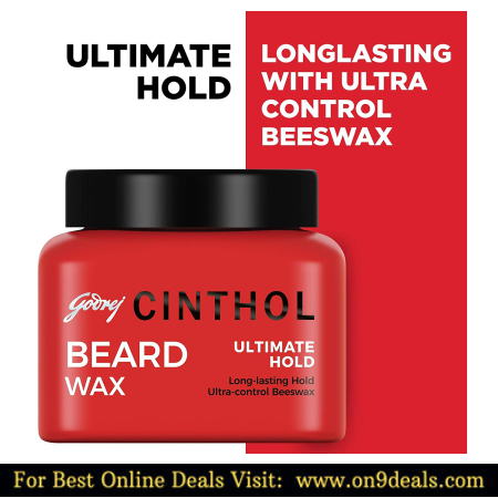 Cinthol Beard Wax Ultimate Hold (Alcohol-Free), 50g