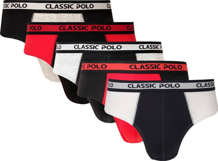 Classic Polo Men's Ebrio Brief  (Pack of 5)