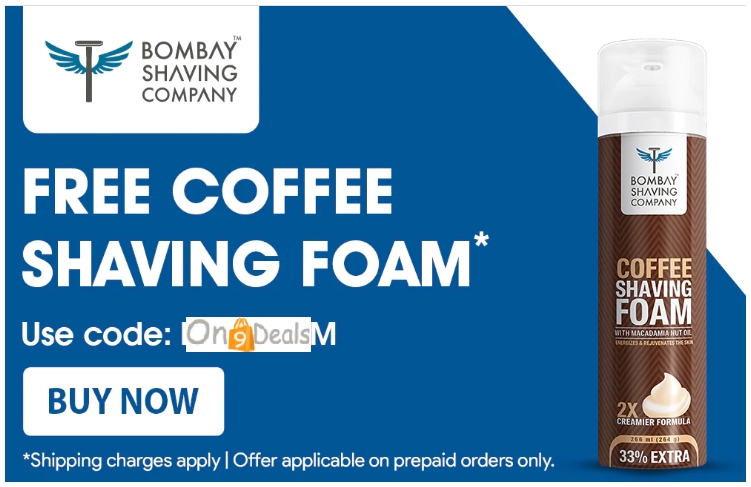 Coffee Shaving Foam Worth Rs.295 For Free Just Shipping Charges Rs.50
