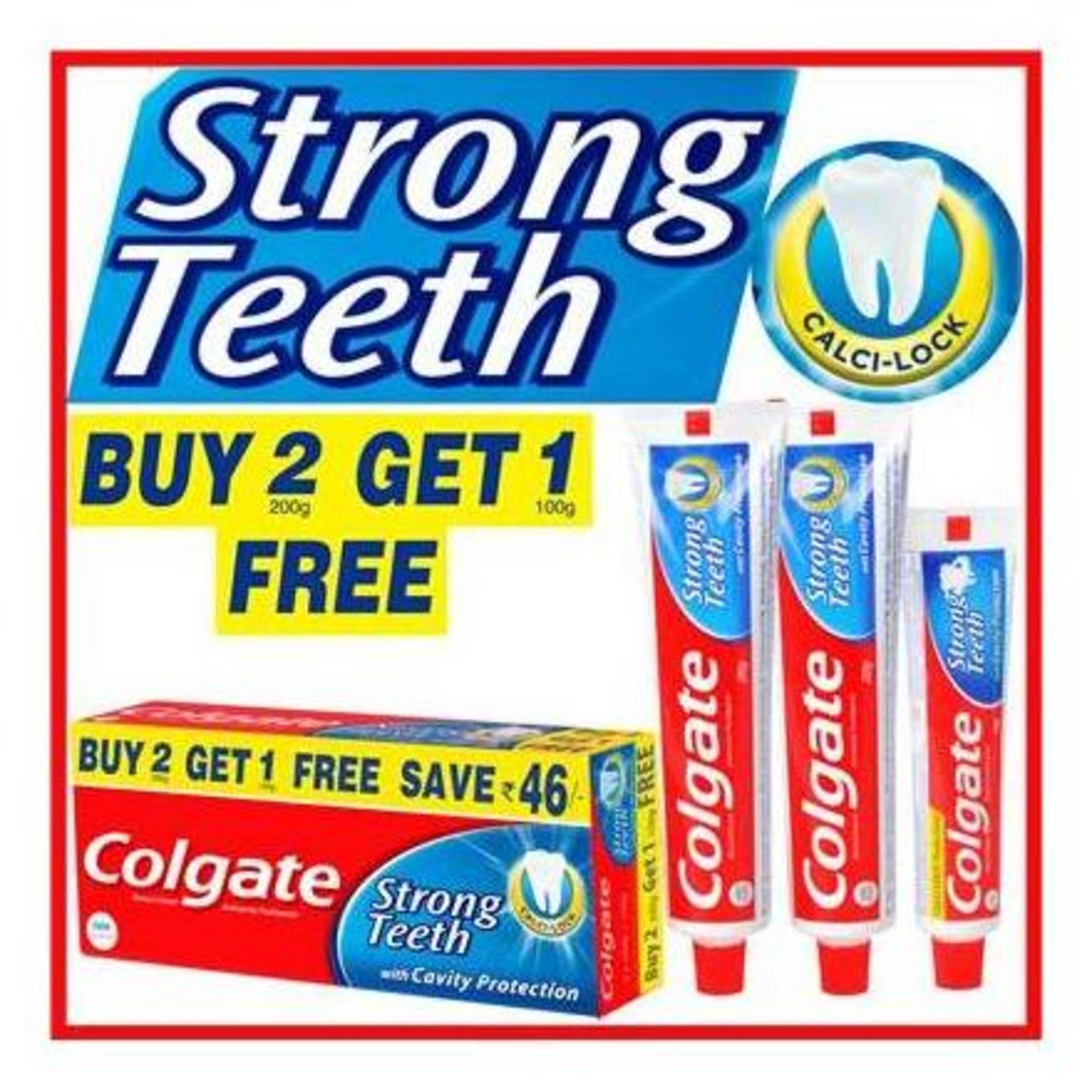 Colgate Toothpaste - Strong Teeth - 500 g - Anti-Cavity-Saver Pack