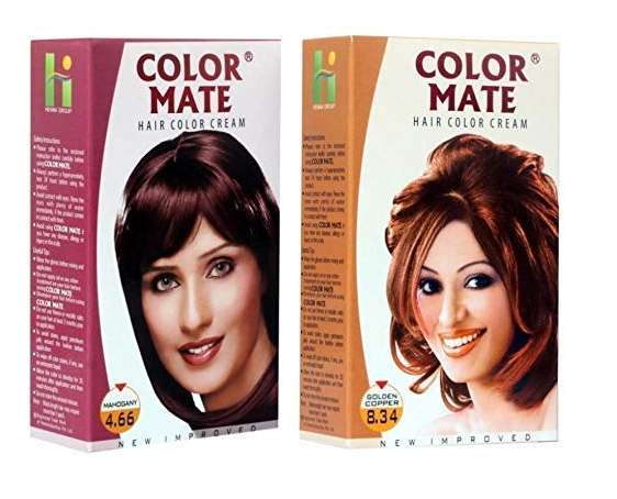 Color Mate Hair Color Cream Mahogany + Golden Copper