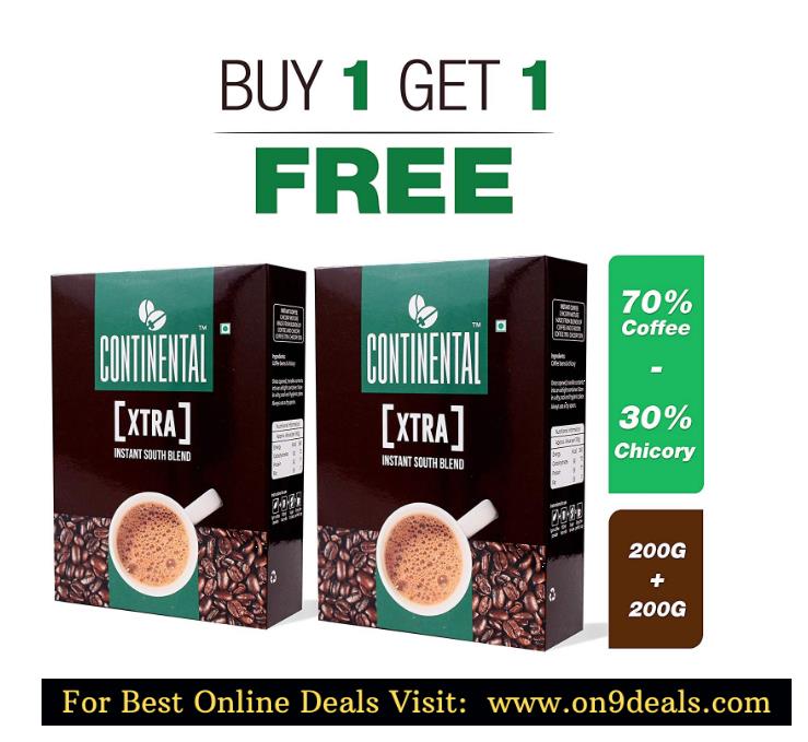 Continental XTRA Instant Coffee Powder 50g Sachet PACK OF 2 ( BUY 2 + GET 2 FREE )