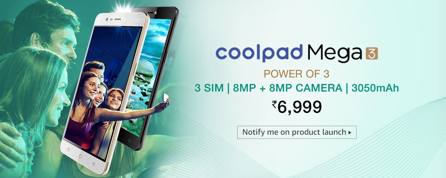 Coolpad Mega 3 Triple Sim, 4G, 3G, Wi-Fi Quad Core, 2 GB RAM, 16 GB 3050 mAH Battery