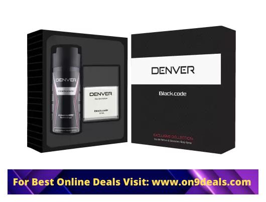 Denver Gift Pack Black Code (Deo + Perfume) Combo Set