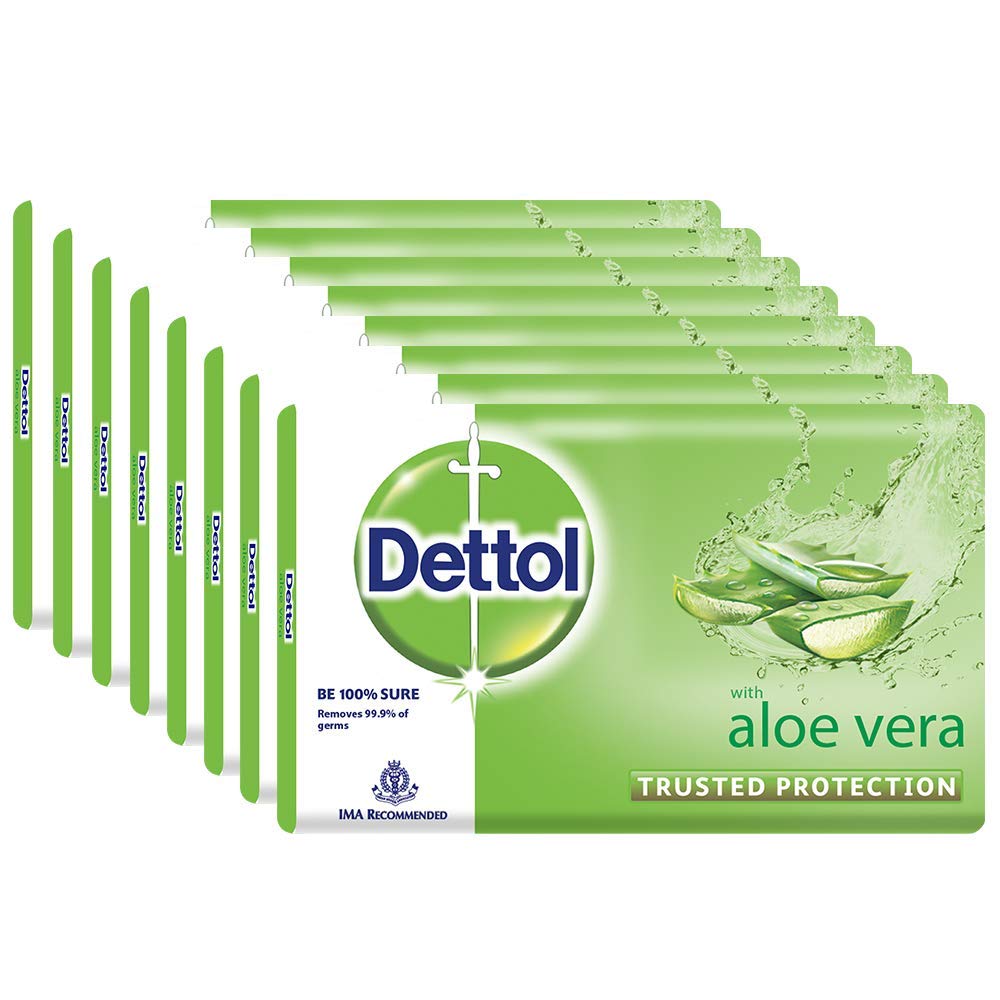 Dettol Soap - 100 g (Pack of 8, Aloe Vera)