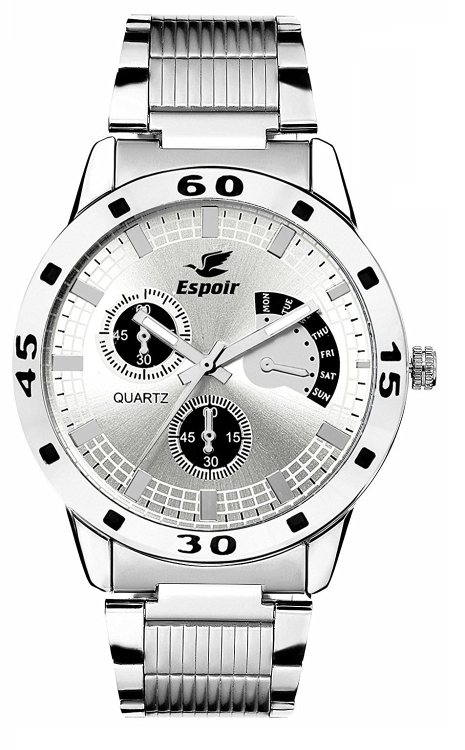 Espoir Analogue White Dial Men's Watch