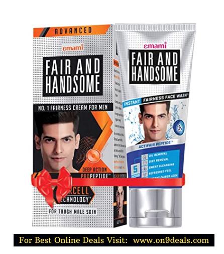 Fair and Handsome Fairness Cream For Men (60 G) and Face Wash- Instant Fairness  (100 G), 160 g