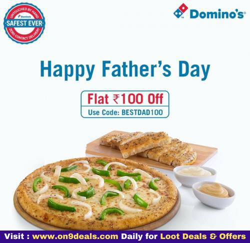 Flat Rs.100 Discount on Domino's Pizza Order Above Rs. 500 + Extra Cashback