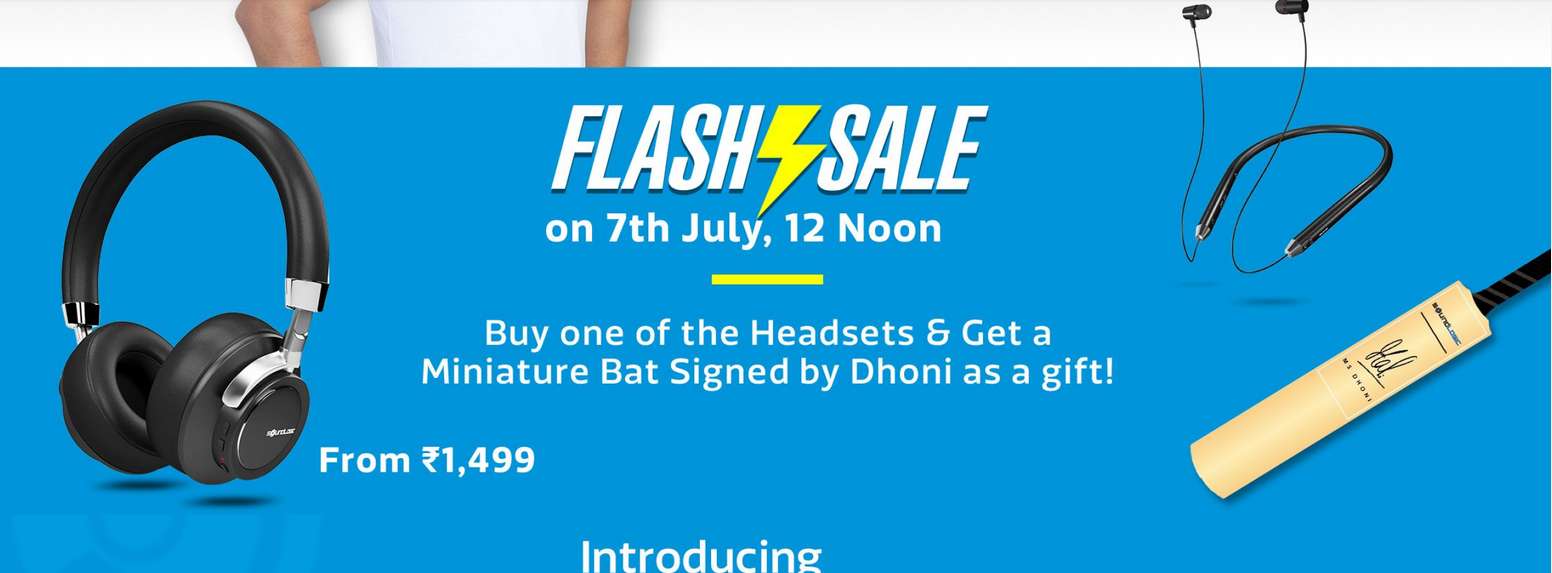 Flipkart - Buy Soundlogic Wireless Headset & Get Free Bat Signed By Dhoni