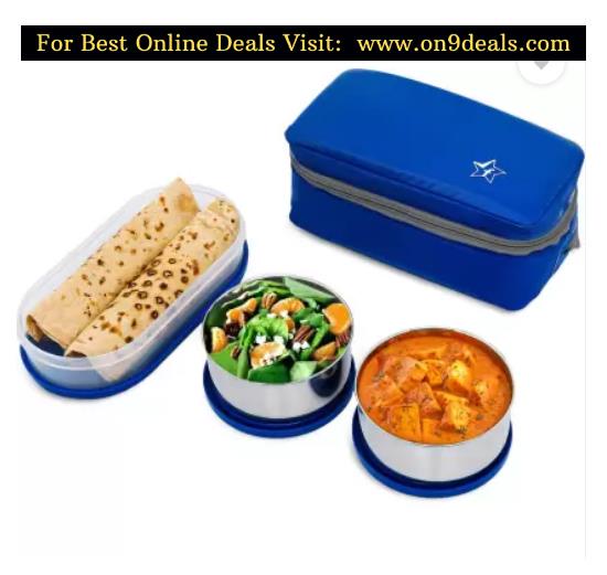 Flipkart SmartBuy Classic 3 Air Tight Containers Lunch Box  (1300 ml)