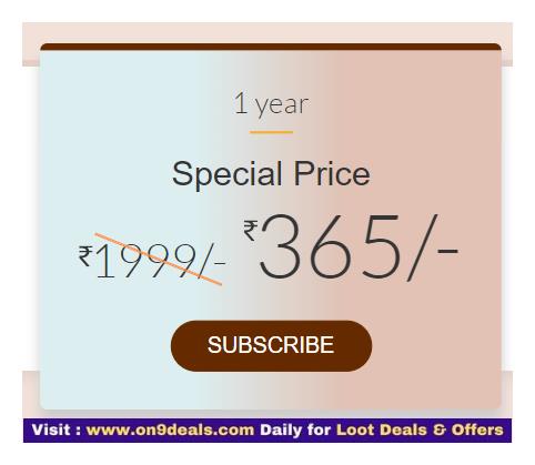 Get 1 Year Money Control Pro Worth Rs.1999 for Rs.365 + 3 Months Paytm First Subscription