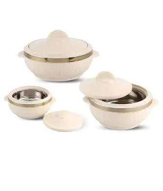 Good Living Plastic Casseroles - Cream , Set of 3 With Free Shipping